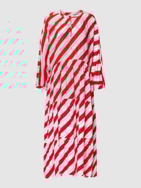 Midi-jurk met druppelvormige hals, model 'JOYFUL VIBES' van Gerry Weber Rood - 6