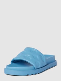 Slippers met labeldetails, model 'FABETZA' van Guess Blauw / turquoise - 36