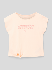 T-shirt met labelprint van Roxy Oranje - 9