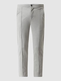 Joggingbroek met stretch, model 'Anton' van !Solid Grijs / zwart - 44