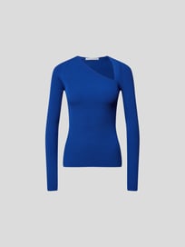 Longsleeve mit V-Ausschnitt von Helmut Lang Blau / Türkis - 9