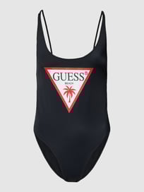 Badpak met labelprint van Guess Grijs / zwart - 3
