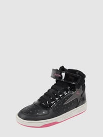 High Top Sneaker mit Allover-Muster   von Geox Grau / Schwarz - 22