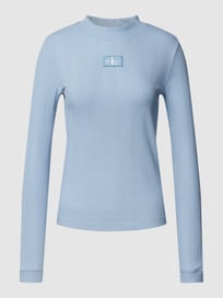 Shirt met lange mouwen en structuurmotief van Calvin Klein Jeans Blauw / turquoise - 27