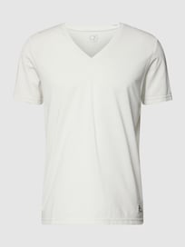 T-shirt met V-hals van QS by s.Oliver Wit - 36