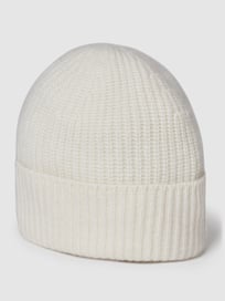 Beanie mit Ripp-Optik aus Kaschmir von MCNEAL Weiß - 44