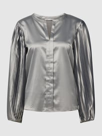 Blouseshirt met plissévouwen van Jake*s Collection Grijs / zwart - 7