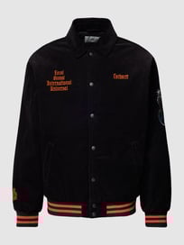 Corduroy jack met labelstitching, model 'LETTERMAN' van Carhartt Work In Progress Grijs / zwart - 8