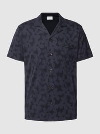 Pyjama-Oberteil mit floralem Allover-Muster Modell 'Flowers' von Mey Blau / Türkis - 20