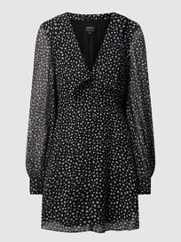 Blusenkleid aus Chiffon Modell 'Georgette' von Bardot Grau / Schwarz - 7