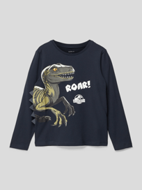 Shirt met lange mouwen en print, model 'MNOL JURASSIC' van Name It Blauw / turquoise - 34