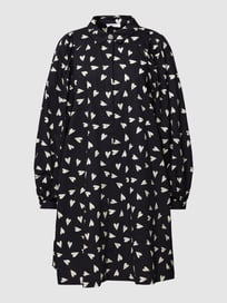 Minikleid mit Allover-Muster von Jake*s Casual Grau / Schwarz - 46
