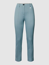 Broek met all-over motief van Marc Cain Blauw / turquoise - 43