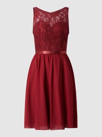 Cocktailjurk met strass-steentjes van Luxuar Rood - 17