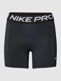 Shorts met elastische logoband van NIKE TRAINING Grijs / zwart - 45