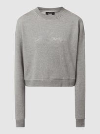 Kort sweatshirt met logo-applicatie van Karl Lagerfeld Grijs / zwart - 46