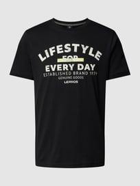T-Shirt mit Motiv-Print von Lerros Grau / Schwarz - 9