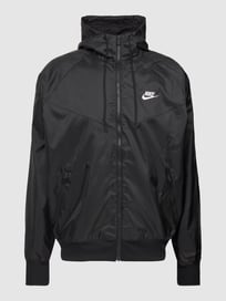 Jacke mit Label-Print von Nike Grau / Schwarz - 38