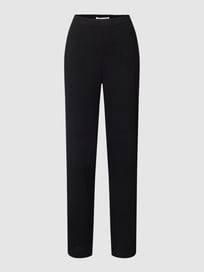 Broek met viscose, model 'Sanne Aline' van Object Grijs / zwart - 6