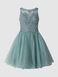 Cocktailkleid mit Zierborten von Laona Grün - 16