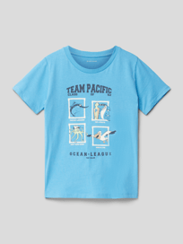 T-Shirt mit Motiv-Print von Tom Tailor Blau / Türkis - 12