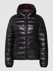 Gewatteerd jack met labeldetail van QS by s.Oliver Grijs / zwart - 19