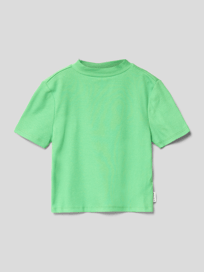 Cropped T-Shirt mit Stehkragen von Tom Tailor Grün - 36