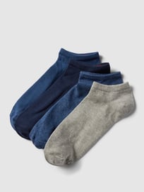 Sneakersokken met labelprint in een set van 4 paar van s.Oliver RED LABEL Blauw / turquoise - 10