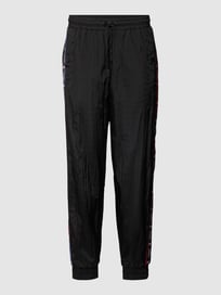 Sweatpants mit Kontraststreifen von BOSS Orange Grau / Schwarz - 41