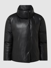 Jacke in Leder-Optik Modell 'Chester' - wattiert  von Mango Grau / Schwarz - 6