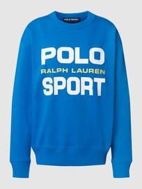 Sweatshirt mit Label-Print von Polo Ralph Lauren Blau / Türkis - 4