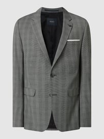 Extra Slim Fit 2-Knopf-Sakko mit Stretch-Anteil Modell 'Nate' von DIGEL Grau / Schwarz - 17