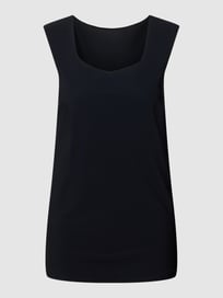 Blusentop in unifarbenem Design Modell 'MAGLIA' von Patrizia Pepe Grau / Schwarz - 7
