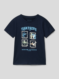 T-Shirt mit Motiv-Print von Tom Tailor Blau / Türkis - 14
