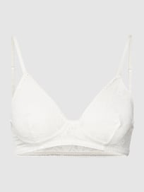 Bralette mit Spitzenbesatz Modell 'UNLINED' von Calvin Klein Underwear Weiß - 18