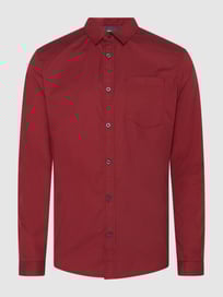 Getailleerd vrijetijdsoverhemd met stretch  van Tom Tailor Rood - 27