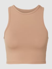 Crop Top mit Racerback von REVIEW Braun - 46