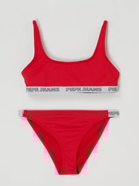 Bikini mit Logo-Bund  von Pepe Jeans Rot - 30