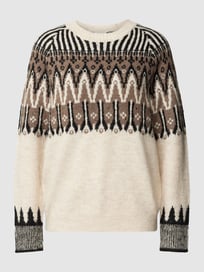 Gebreide pullover met effectgaren, model 'Kerla' van FREE/QUENT Wit - 11