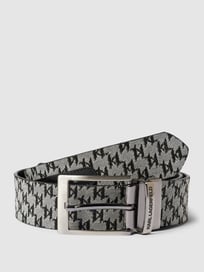 Gürtel mit Allover-Print von Karl Lagerfeld Grau / Schwarz - 1