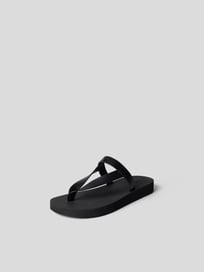 Zehentrenner mit Label-Details von Giuseppe Zanotti Grau / Schwarz - 35