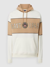 Oversized hoodie in college-look  van Gant Wit - 14