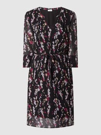 Kleid aus Chiffon  von s.Oliver BLACK LABEL Grau / Schwarz - 28