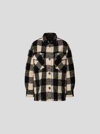 Hemdjacke mit Vichy-Karos von Nili Lotan Grau / Schwarz - 5