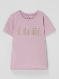 T-Shirt mit Effektgarn Modell 'Jenka' von Only Lila - 21