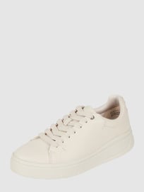 Lederen sneaker van Tamaris Wit - 12