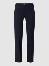 Stoffen broek met smal toelopende pijpen, model 'Hedy' van More & More Blauw / turquoise - 42