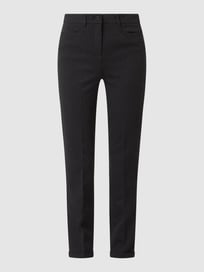 Stoffhose mit Stretch-Anteil Modell 'Jolie' von Toni Dress Grau / Schwarz - 32