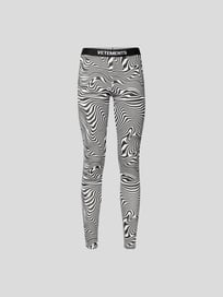 Skinny Fit Leggings mit Allover-Muster von VETEMENTS Grau / Schwarz - 6