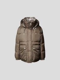 Daunenjacke mit Kapuze von Army by Yves Salomon Grau / Schwarz - 4